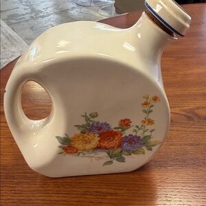 Vintage Universal Cambridge Oven Proof Pottery Water Pitcher Zinnia's